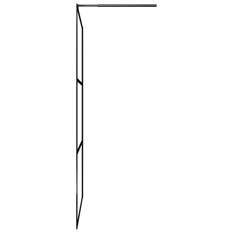 vidaXL fekete zuhanyfal átlátszó ESG üveggel 90 x 195 cm