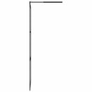 vidaXL fekete zuhanyfal átlátszó ESG üveggel 115 x 195 cm
