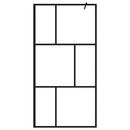 vidaXL fekete zuhanyfal edzett üveggel 100 x 195 cm