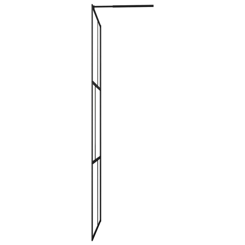 vidaXL fekete zuhanyfal edzett üveggel 100 x 195 cm