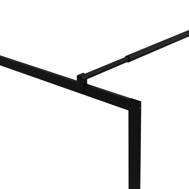 vidaXL fekete zuhanyfal edzett üveggel 100 x 195 cm