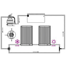 vidaXL 2 db ívelt napelemes medencefűtő panel 110 x 65 cm