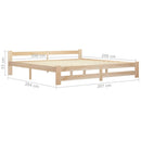 vidaXL tömör fenyőfa ágykeret matrac nélkül 200 x 200 cm