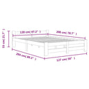 vidaXL fehér tömör fenyőfa ágy matrac nélkül 120 x 200 cm