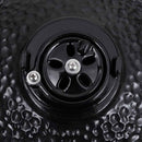 vidaXL fekete kerámia 2 az 1-ben Kamado grillsütő füstölővel 56 cm