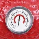 vidaXL piros kerámia 2 az 1-ben Kamado grillsütő füstölővel 56 cm