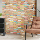 vidaXL 10 db tömör tíkfa falburkoló panel 1,03 m²