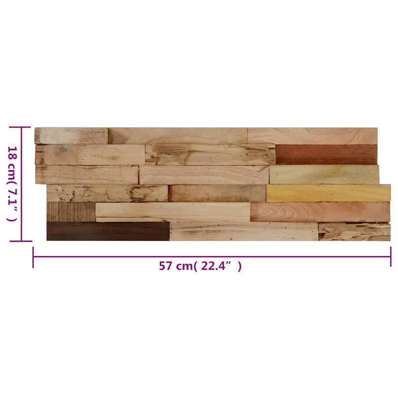 vidaXL 10 db újrahasznosított tíkfa falburkoló panel 1,03 m²