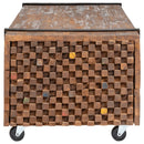 vidaXL tömör tíkfa dohányzóasztal 110 x 45 x 38 cm