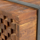 vidaXL tömör tíkfa dohányzóasztal 110 x 45 x 38 cm