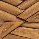 vidaXL eróziós tömör tíkfa dohányzóasztal 110 x 35 x 38 cm