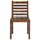 vidaXL 2 db tömör újrahasznosított fa étkezőszék