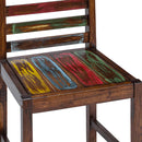 vidaXL 2 db tömör újrahasznosított fa étkezőszék