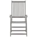 vidaXL 4 db dönthető tömör akácfa kerti szék párnával