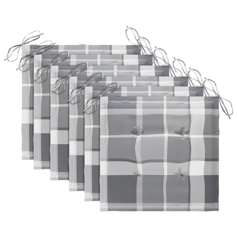 vidaXL 6 db összecsukható tömör akácfa kültéri szék párnákkal