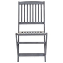 vidaXL 6 db összecsukható tömör akácfa kültéri szék párnákkal