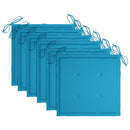 vidaXL 6 db összecsukható tömör akácfa kültéri szék párnákkal