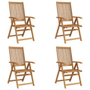 vidaXL 4 db összecsukható tömör akácfa kerti szék