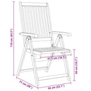 vidaXL 4 db összecsukható tömör akácfa kerti szék