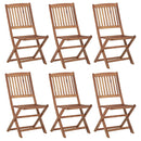 vidaXL 6 db összecsukható tömör akácfa kerti szék