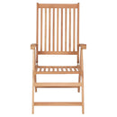 vidaXL 6 db dönthető tömör tíkfa kerti szék