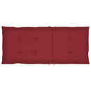 vidaXL 6 db tömör tíkfa kerti szék bordó párnával