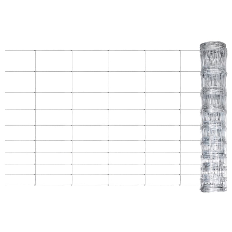 vidaXL ezüstszínű horganyzott acél kerti kerítés 50 x 1 m