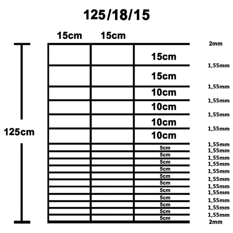 vidaXL ezüstszínű horganyzott acél kerti kerítés 50 x 1,25 m