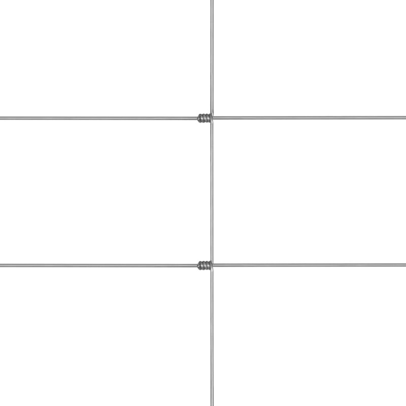 vidaXL ezüstszínű horganyzott acél kerti kerítés 50 x 1,25 m