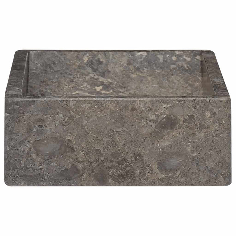 vidaXL magasfényű szürke márvány mosdókagyló 45 x 30 x 12 cm