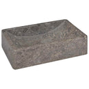 vidaXL magasfényű szürke márvány mosdókagyló 45 x 30 x 12 cm