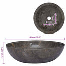 vidaXL szürke márvány mosdókagyló Ø40 x 12 cm