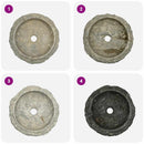 vidaXL szürke márvány mosdókagyló Ø40 x 12 cm