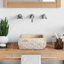 vidaXL krémszínű márvány mosdókagyló 30 x 30 x 13 cm