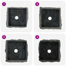 vidaXL fekete márvány mosdókagyló 30 x 30 x 13 cm