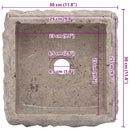 vidaXL szürke márvány mosdókagyló 30 x 30 x 13 cm