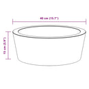 vidaXL fekete márvány mosdókagyló Ø40 x 15 cm