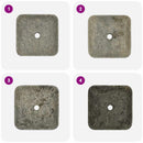 vidaXL szürke márvány mosdókagyló 40 x 40 x 10 cm