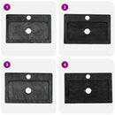 vidaXL fekete márvány falra szerelhető mosdókagyló 38 x 24 x 6,5 cm