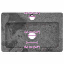 vidaXL szürke márvány falra szerelhető mosdókagyló 38 x 24 x 6,5 cm