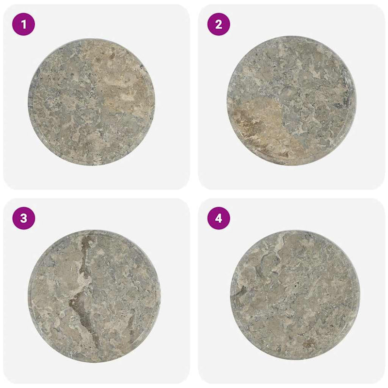 vidaXL szürke márvány asztallap Ø40 x 2,5 cm