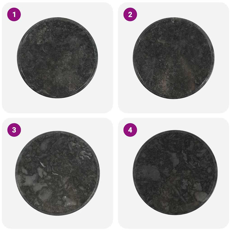 vidaXL fekete márvány asztallap Ø60 x 2,5 cm