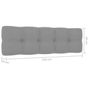vidaXL impregnált fenyőfa kerti pad szürke párnákkal 179 cm