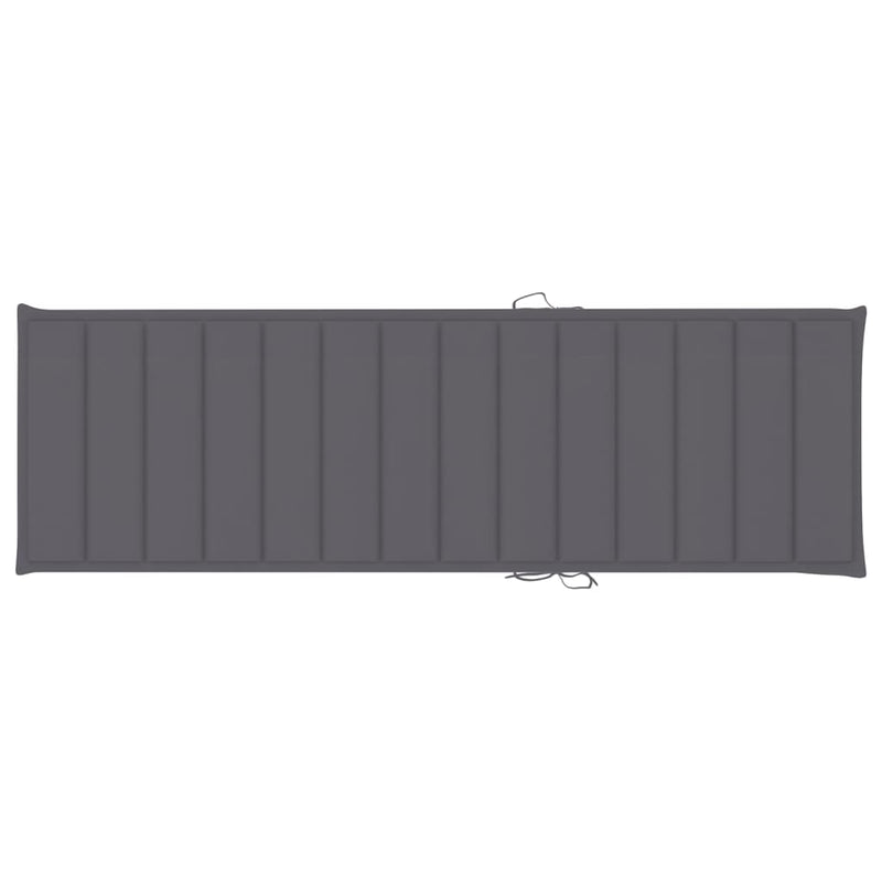 vidaXL impregnált fenyőfa napozóágy antracitszürke párnával