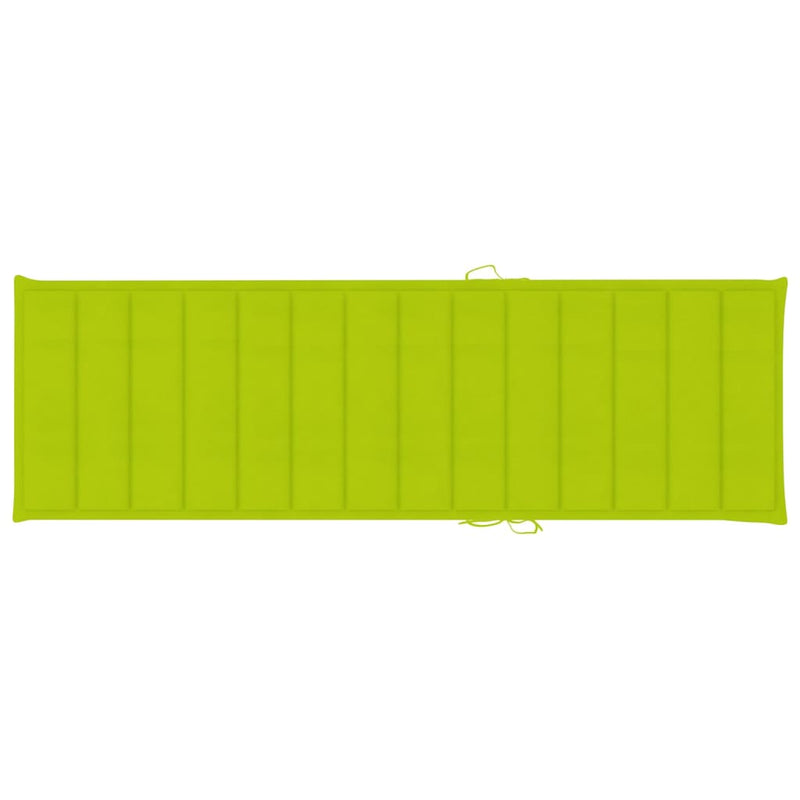 vidaXL impregnált fenyőfa napozóágy élénkzöld párnával