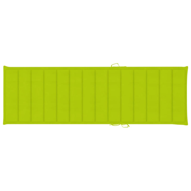 vidaXL impregnált fenyőfa napozóágy élénkzöld párnával