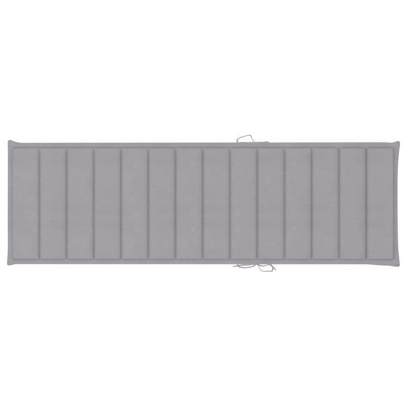 vidaXL impregnált fenyőfa napozóágy szürke párnával