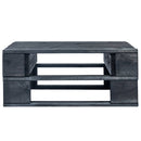 vidaXL fekete impregnált fenyőfa kerti raklapzsámoly