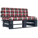 vidaXL fekete impregnált fenyőfa kerti középső raklapkanapé