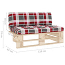 vidaXL impregnált fenyőfa kerti középső raklapkanapé